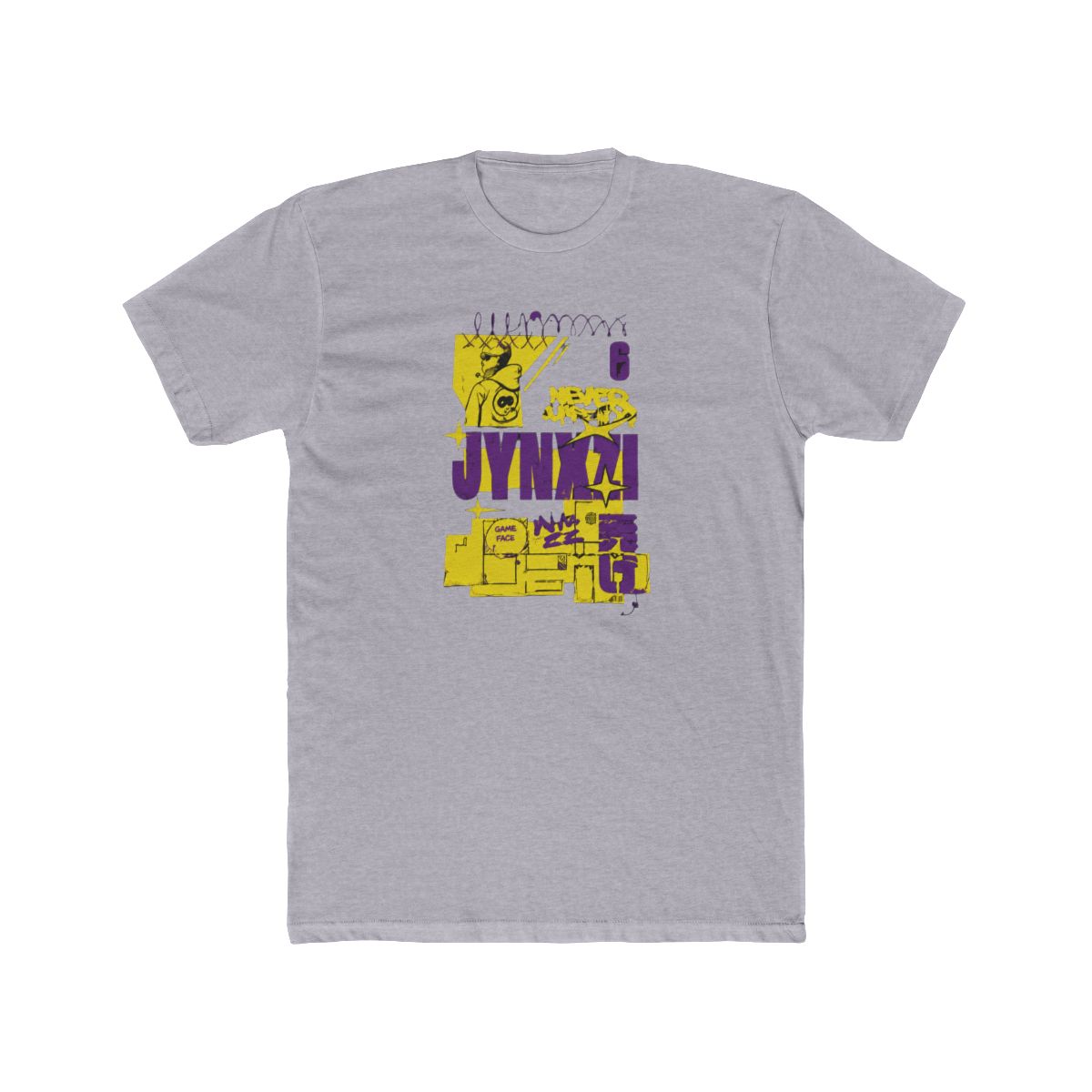 Jynxzi Never Mind Yellow and Purple Limited Edition T Shirt - alternate angle 3, merchandise