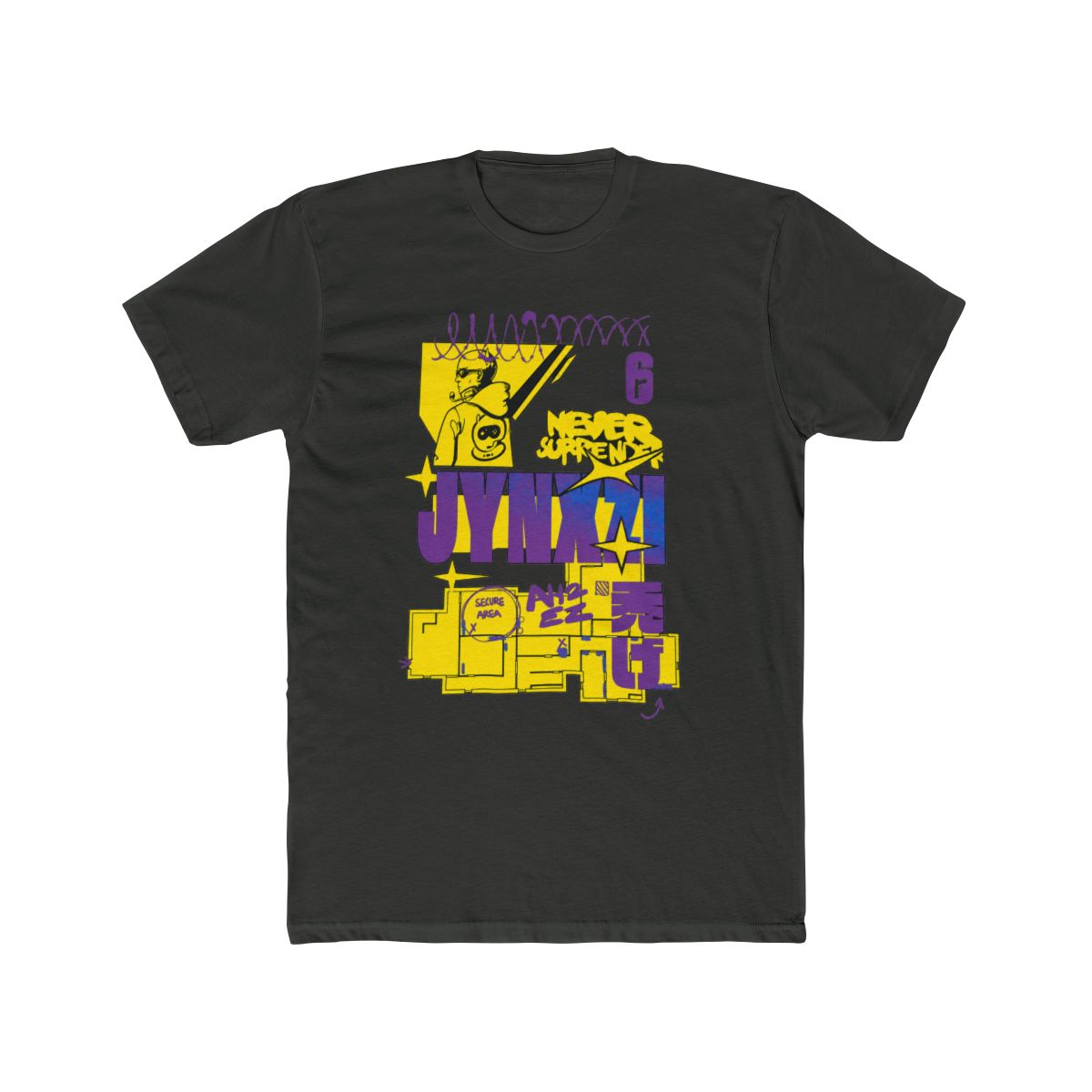 Jynxzi Never Mind Yellow and Purple Limited Edition T Shirt - alternate angle 5, merchandise